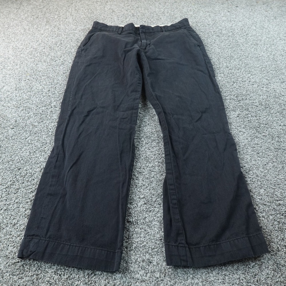 Gap‎ Pants Mens 34X30 Blue Corduroy Chino Trouser Relaxed Fit Flat Front Preppy